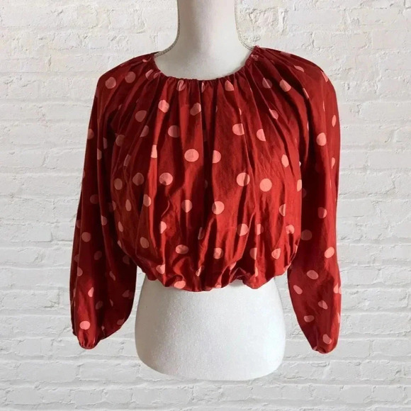 Anthropologie Maeve Poplin Bubble Blouse Size XXS - Picture 3 of 10